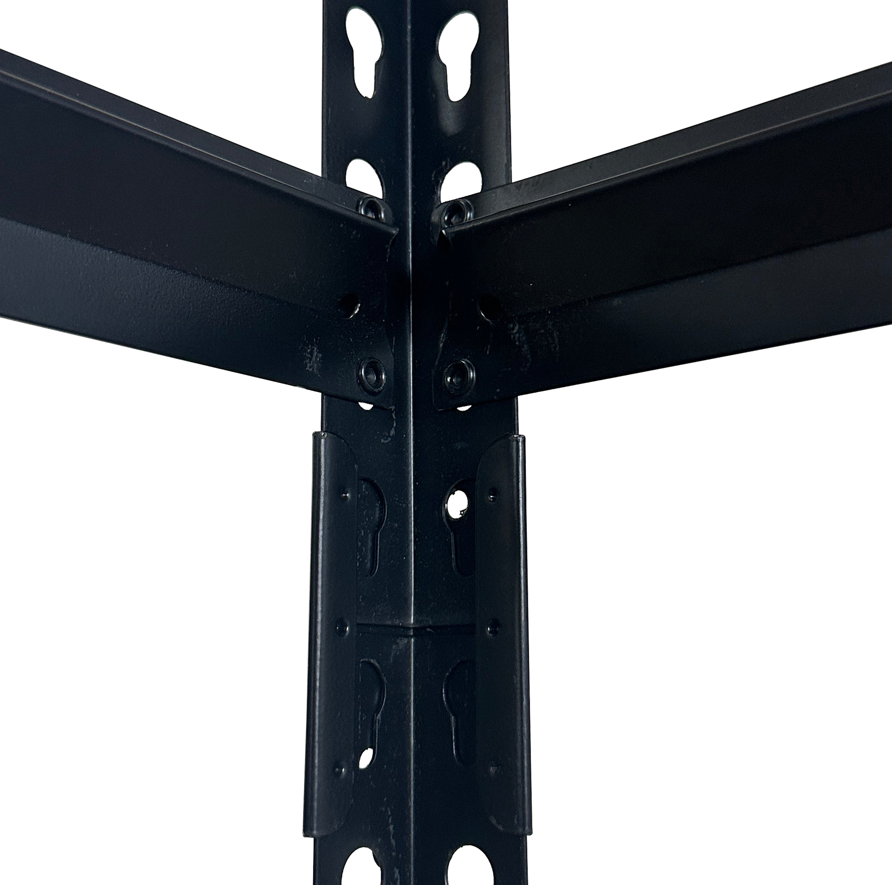 5PLY galvanized metal shelving black matte spray rivet style