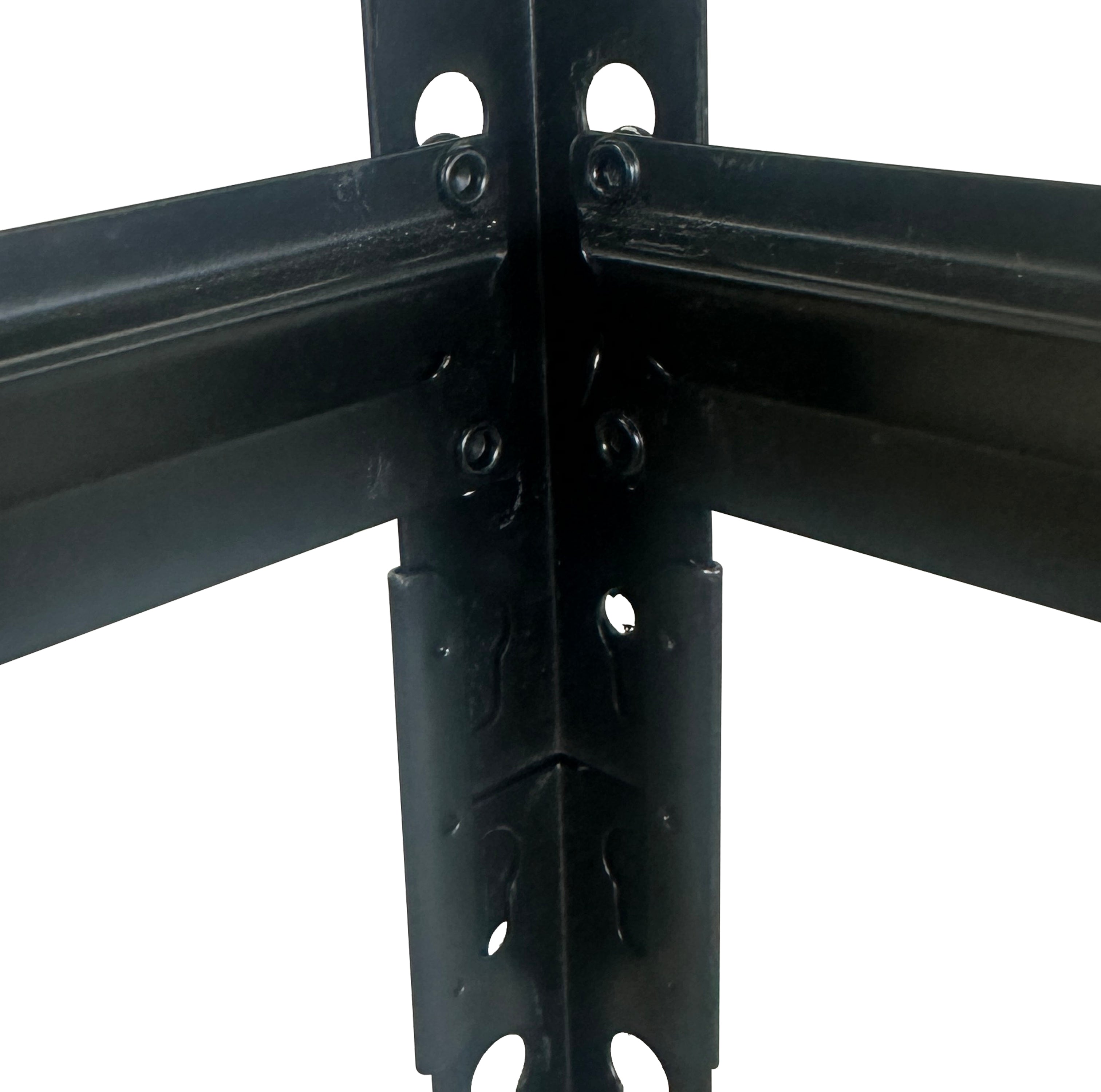 5PLY galvanized metal shelving black matte spray rivet style