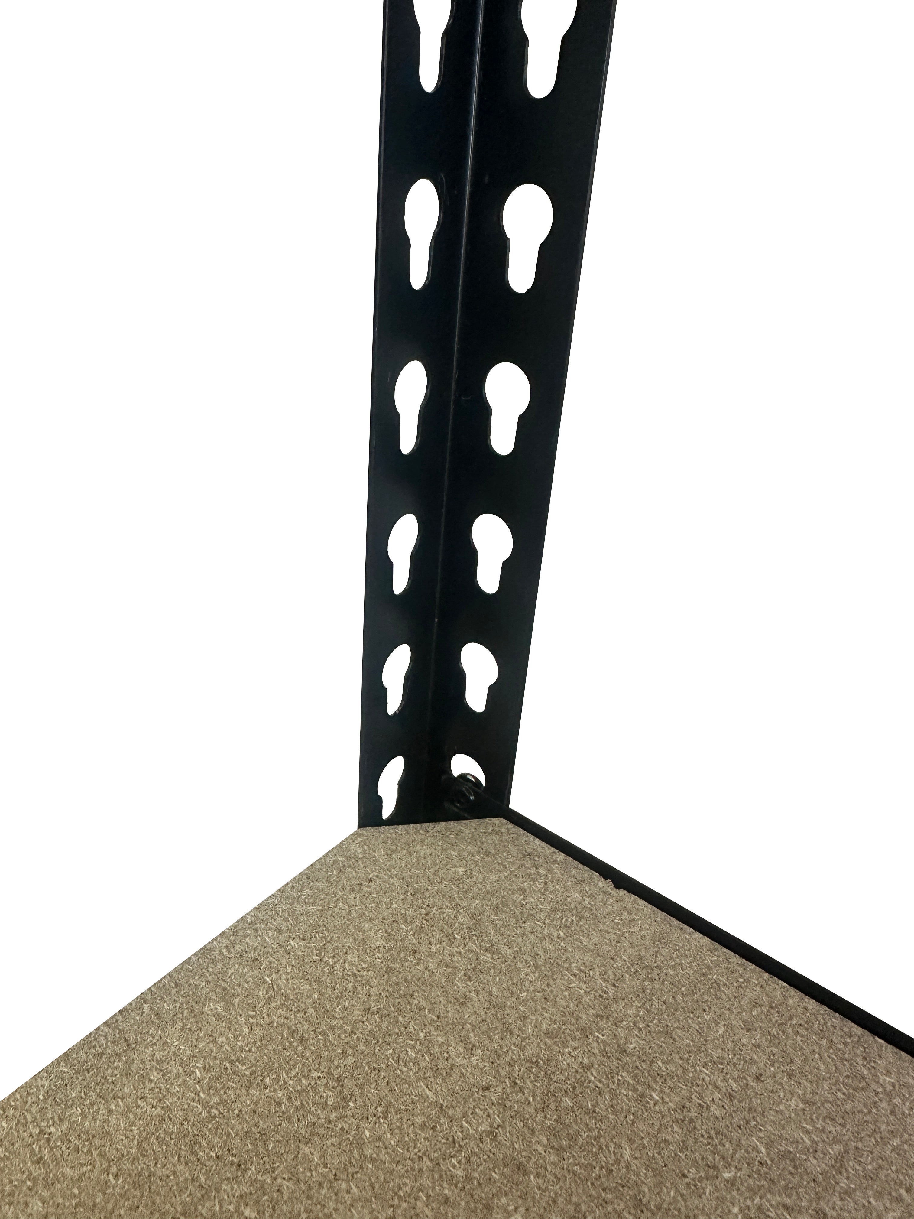 5PLY galvanized metal shelving black matte spray rivet style