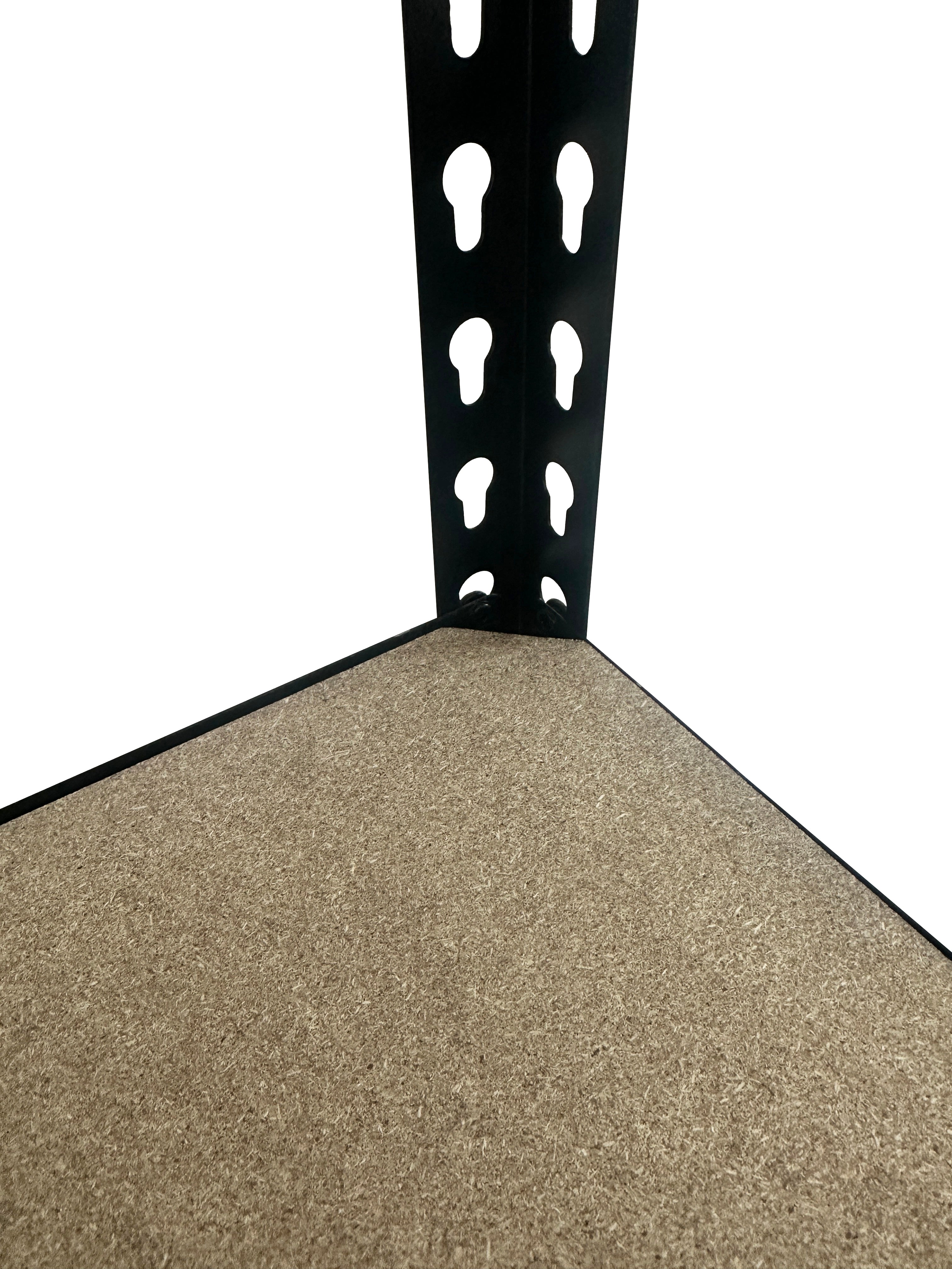 5PLY galvanized metal shelving black matte spray rivet style