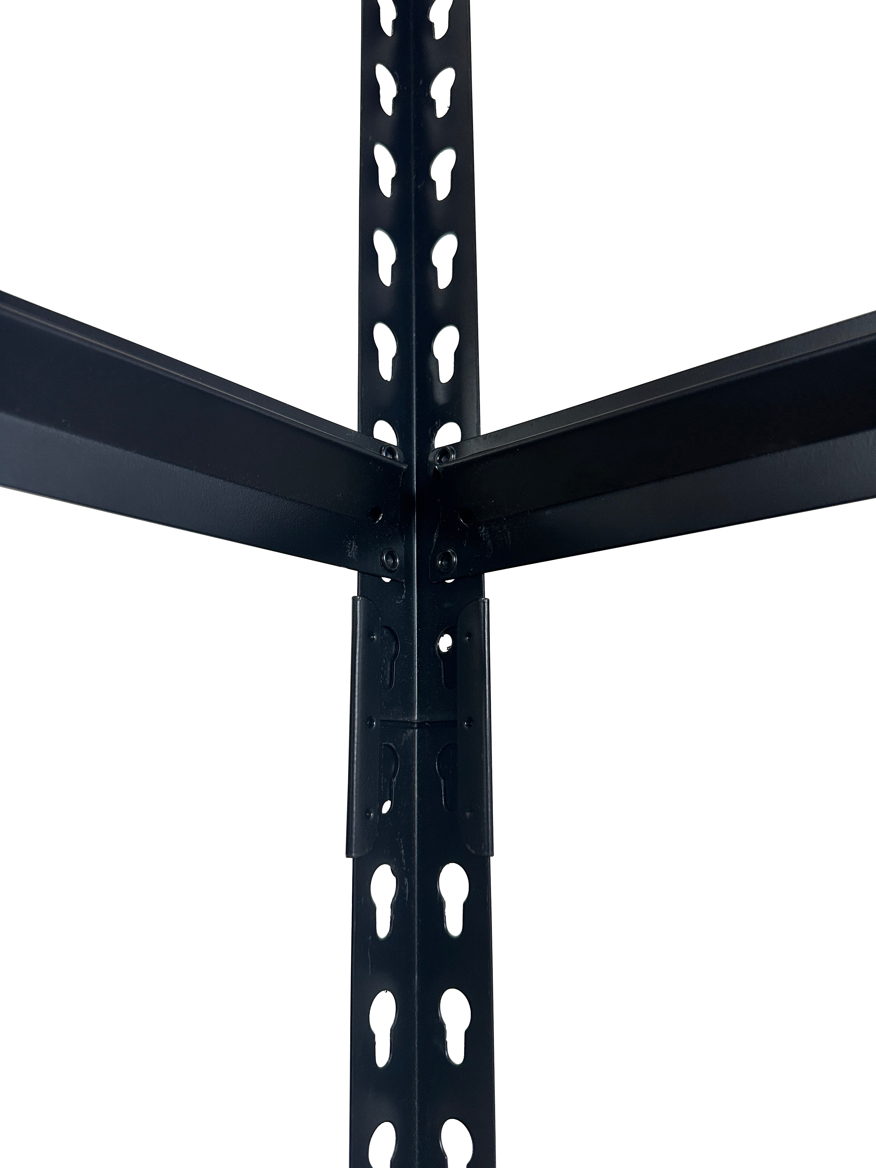 5PLY galvanized metal shelving black matte spray rivet style