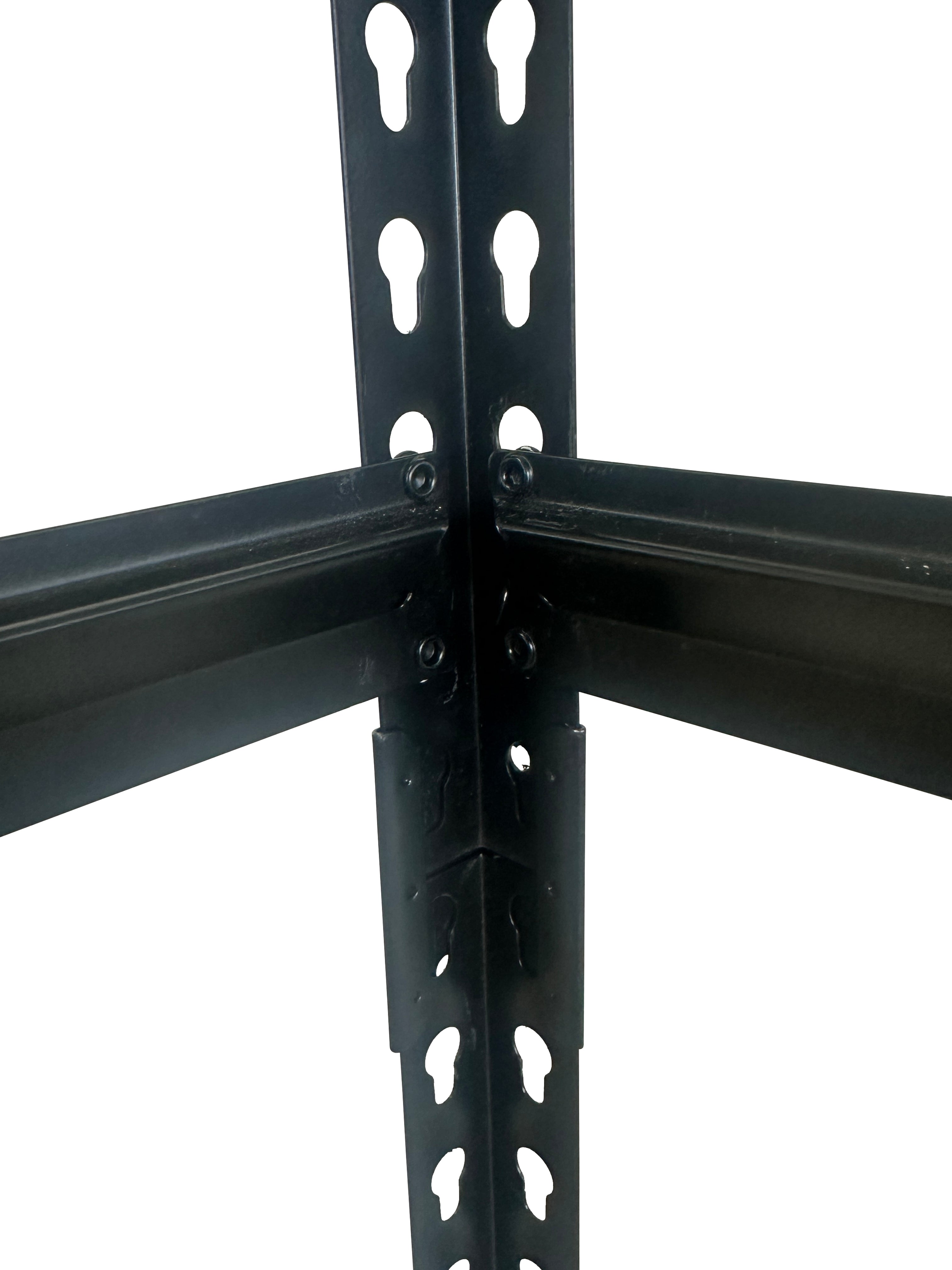 5PLY galvanized metal shelving black matte spray rivet style