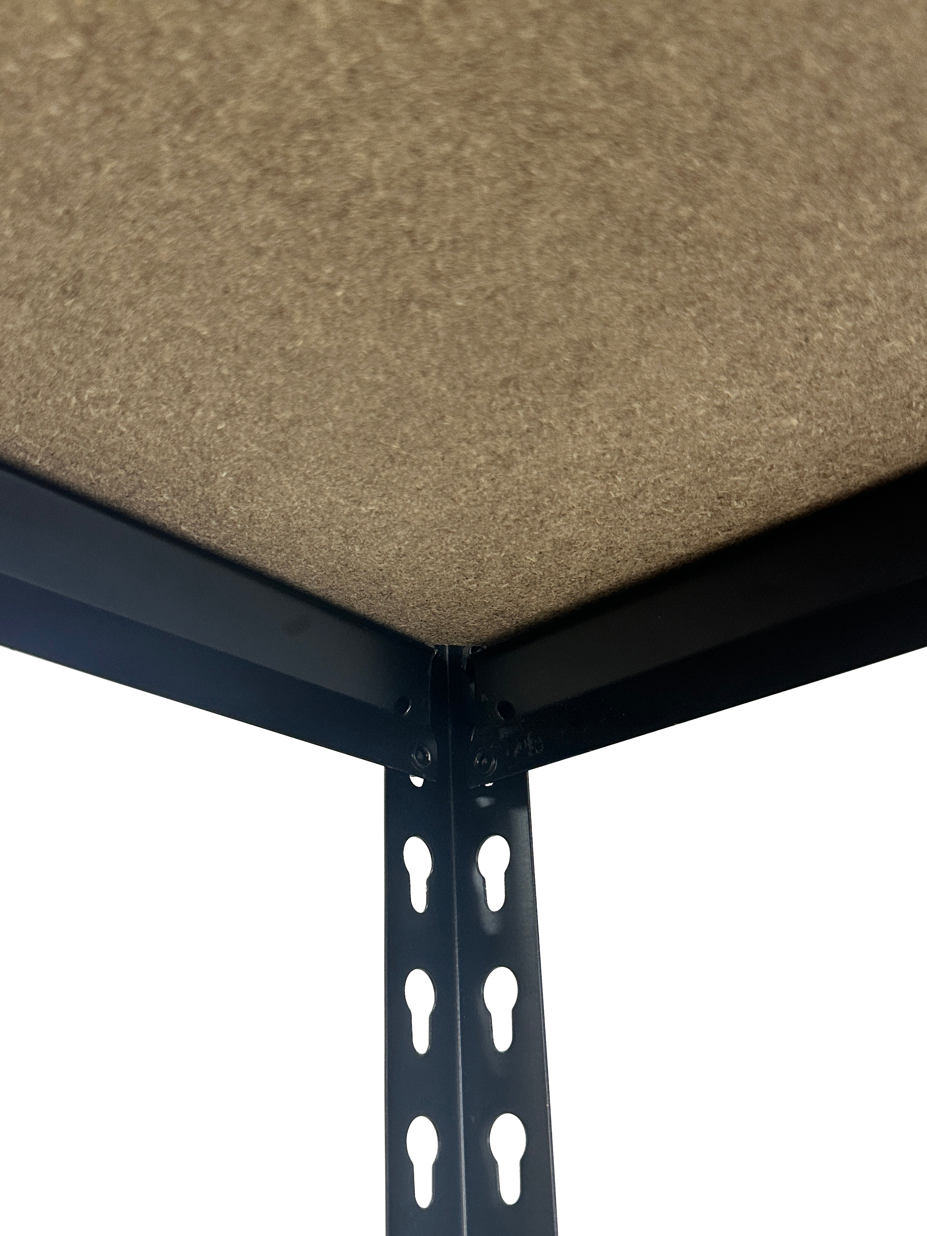 5PLY galvanized metal shelving black matte spray rivet style