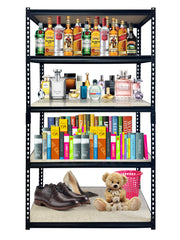 5PLY galvanized metal shelving black matte spray rivet style