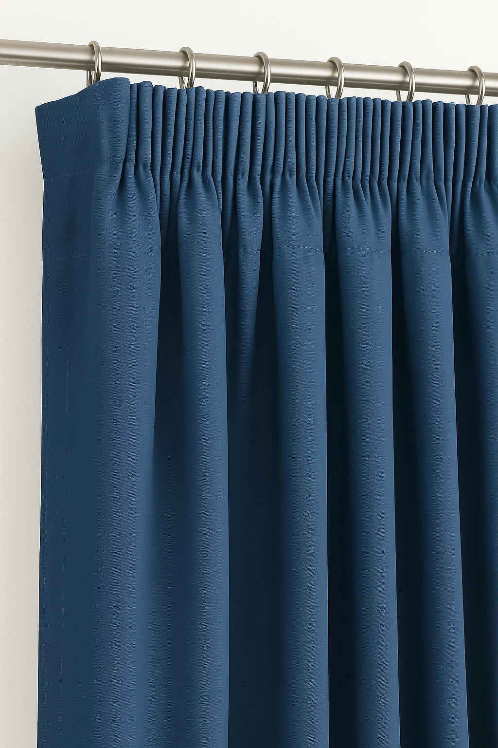 Pencil Pleat Blockout Curtains 3-Layer Woven Room Darkening Blackout Drapes 213cm / 230cm Drop – 1 Panel