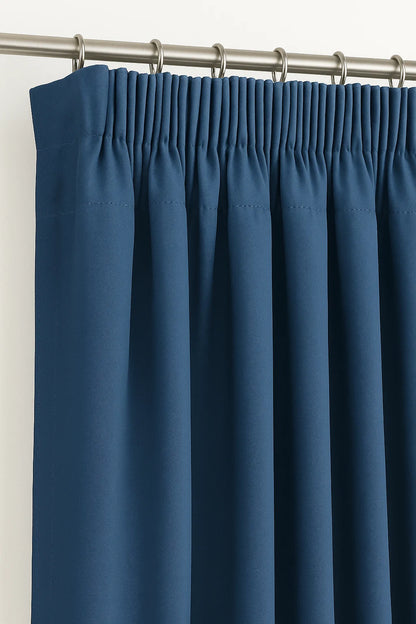 Blackout Curtain  Pencil Pleat 3-Layers Woven  Blockout  Drapes Room Darkening 213cm Drop 1 Panel