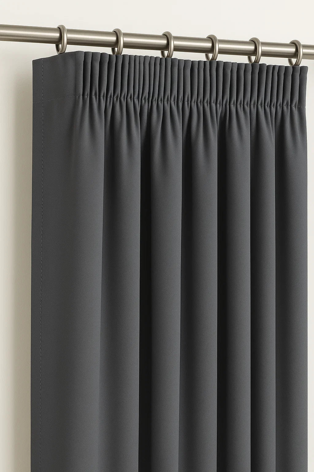 Blackout Curtain  Pencil Pleat 3-Layers Woven  Blockout  Drapes Room Darkening 213cm Drop 1 Panel