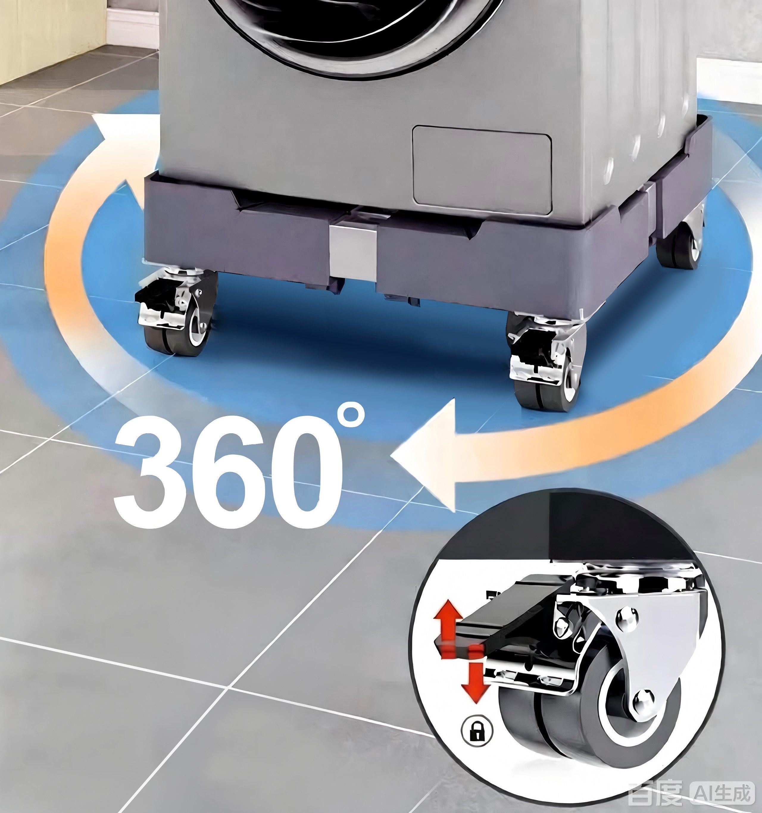 Heavy-Duty Adjustable Trolley Base Stand with Wheels – For Washing Machines, Fridges & Other Heavy Load Easy move