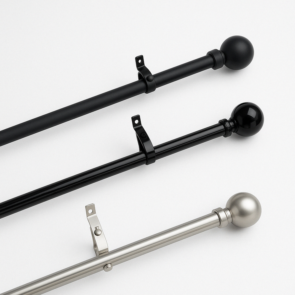 Curtain Rod/Pole 22/25mm Wide Extendable from 165cm to 320cm Three colors