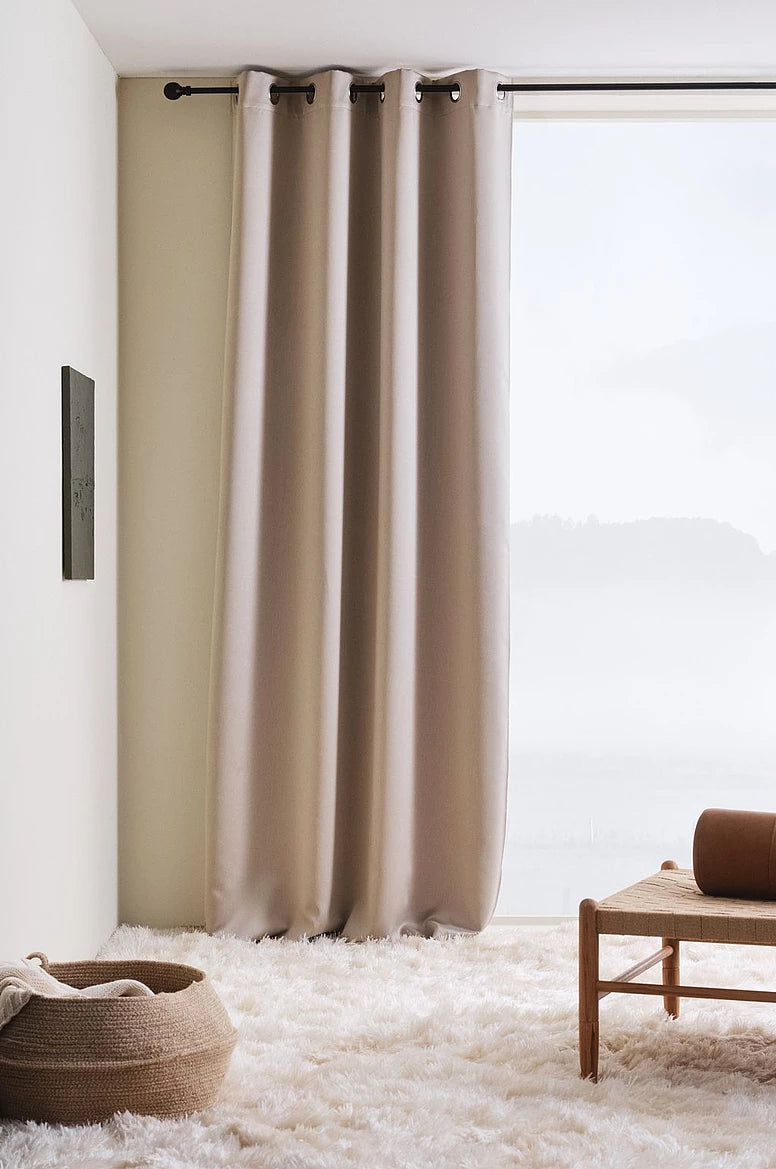 Blackout Curtain Eyelet 3-Layer Woven  Blockout Drapes Room Darkening 160/230 Drop -1 Panel