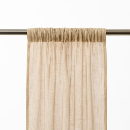 Linen Sheer Curtain Rod Pocket  Drapes Home Decor 200cm/245cm Drop 1 Panel