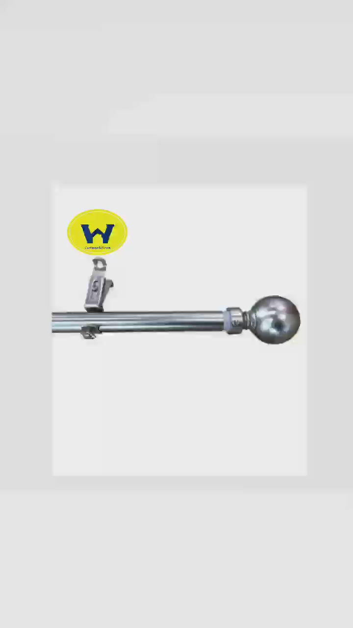 Load video: Curtain Rod/Pole 22/25mm Wide Extendable from 165cm to 320cm Three colors