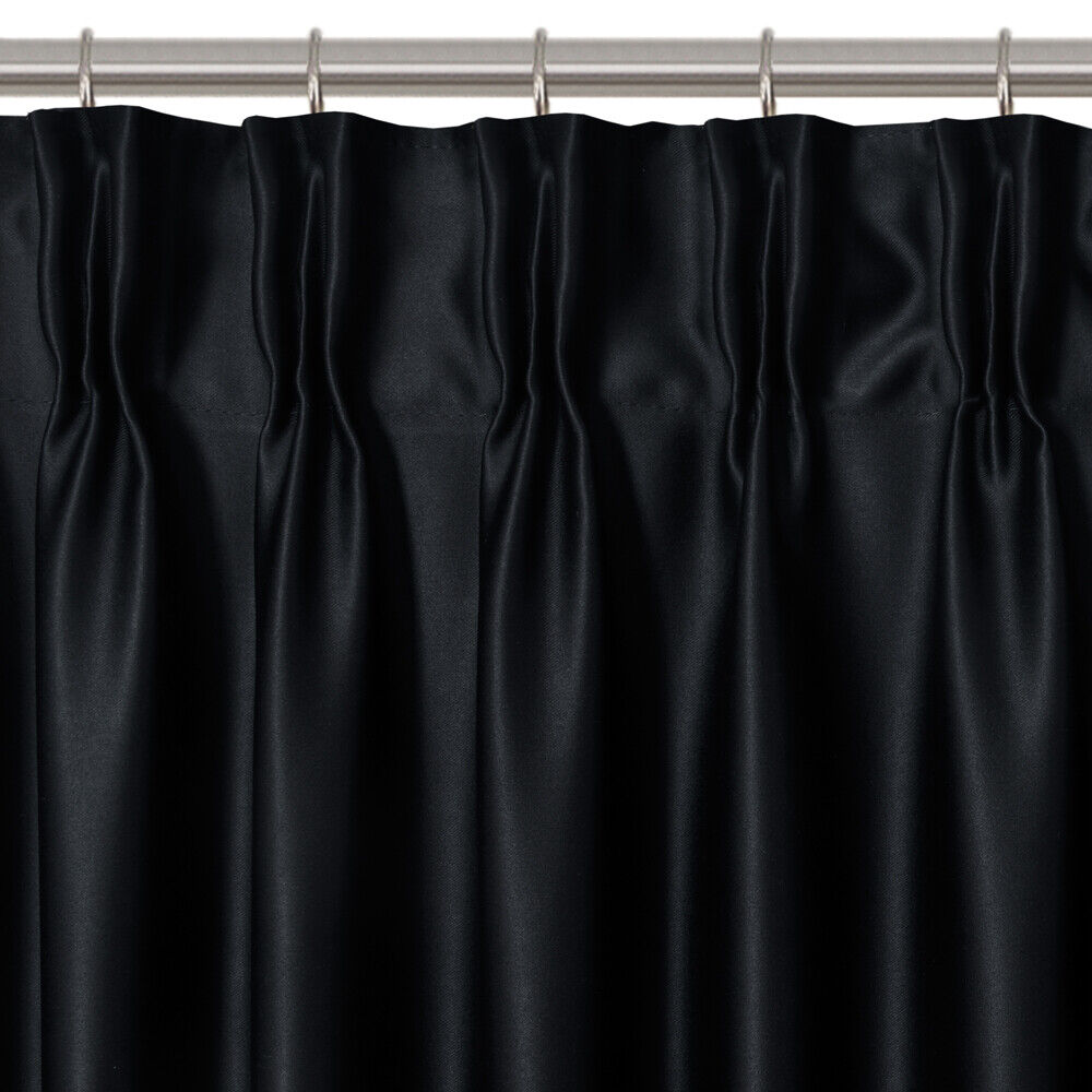 Blackout  Pinch Pleat Curtains  3-Layer Woven Blockout Drapes Room Darkening 160/230 Drop 1 Panel