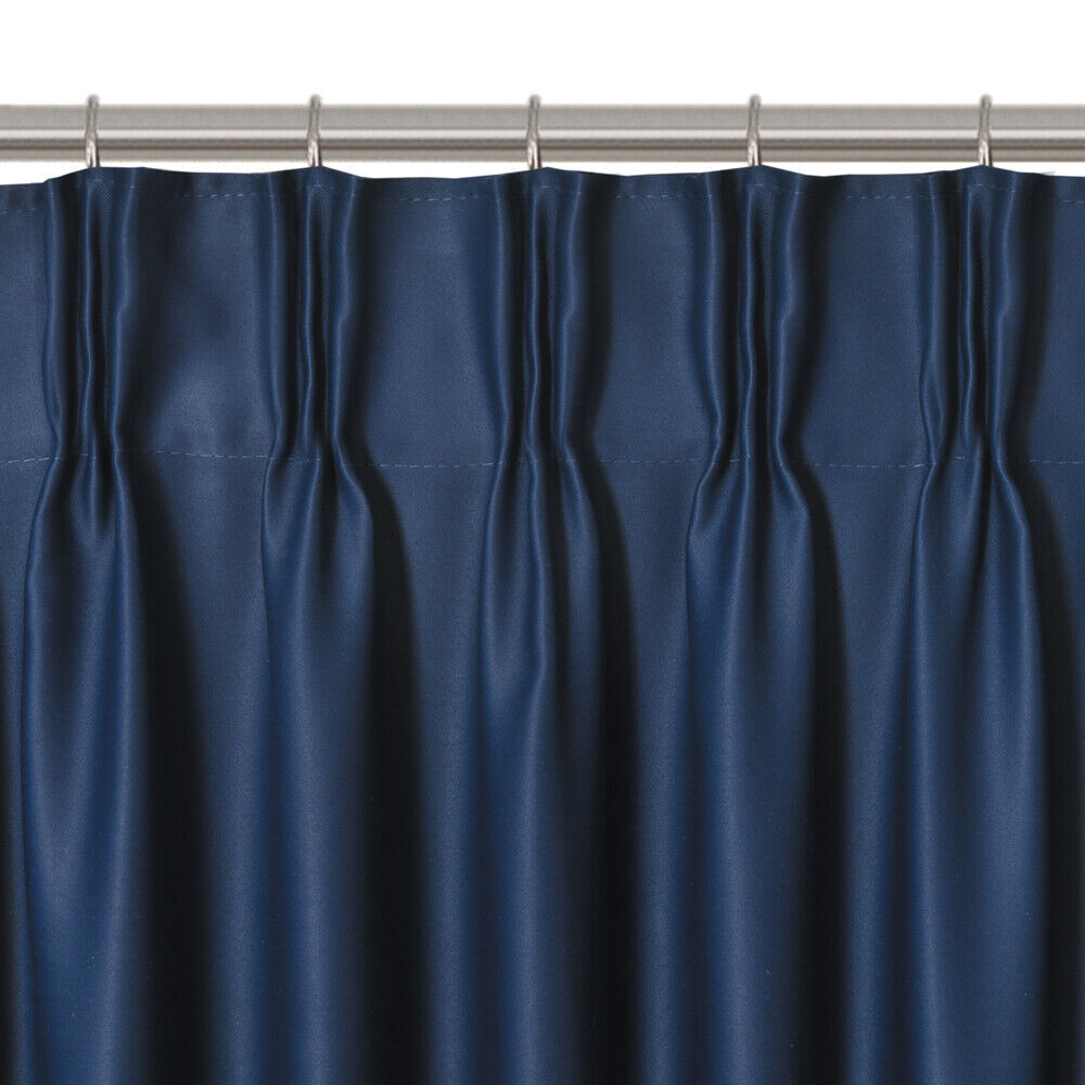 Blackout  Pinch Pleat Curtains  3-Layer Woven Blockout Drapes Room Darkening 160/230 Drop 1 Panel