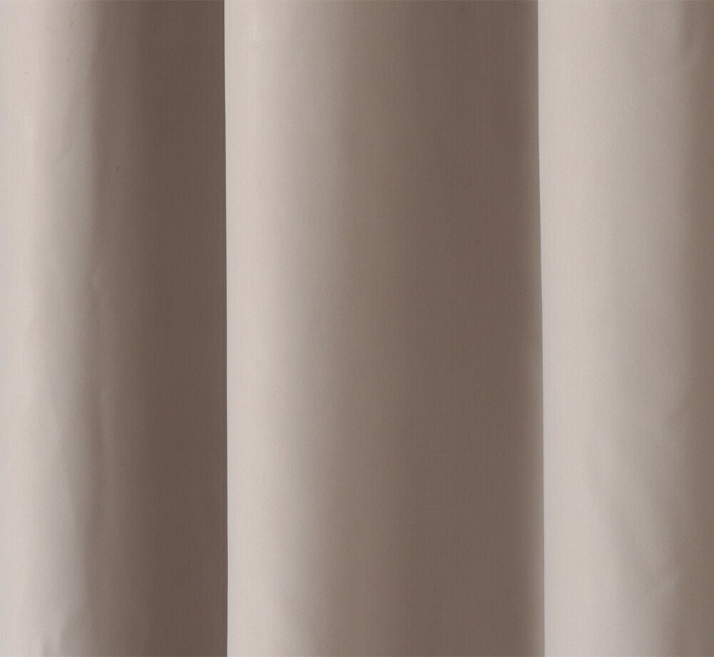 Blackout Curtains  Pencil Pleat 3-Layers Woven  Blockout  Drapes Room Darkening 213cm Drop 1 Panel
