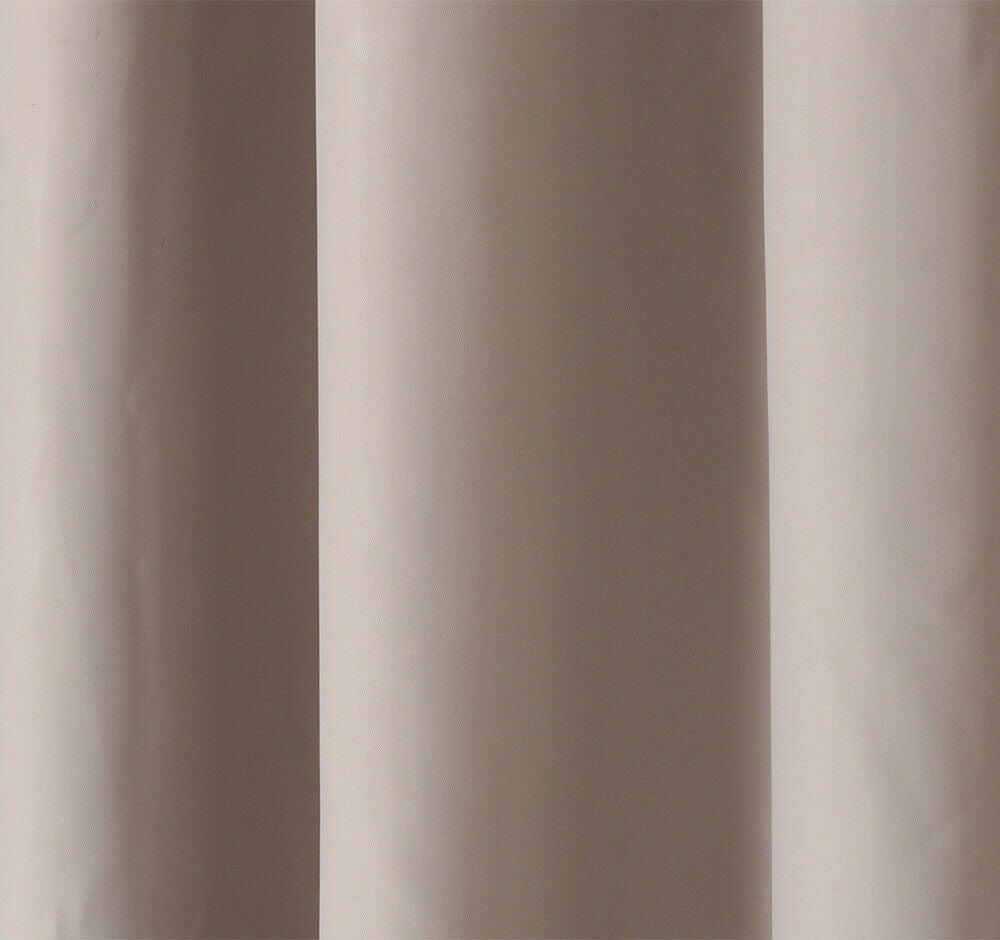 Blackout  Pinch Pleat Curtains  3-Layer Woven Blockout Drapes Room Darkening 160/230 Drop 1 Panel