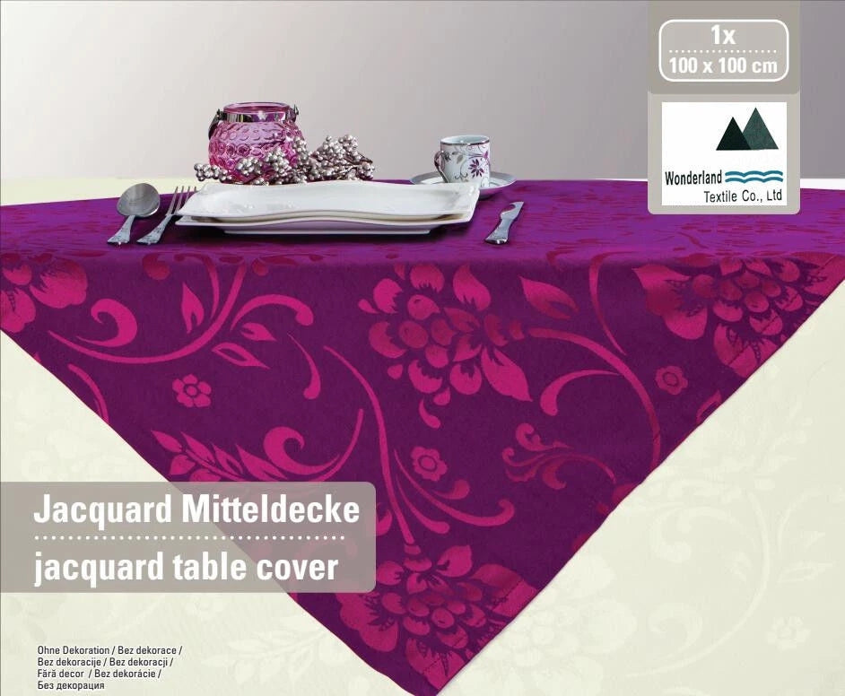 Christmas Jacquard Tablecloth Runner Festive Table Linen Holiday Home Decor