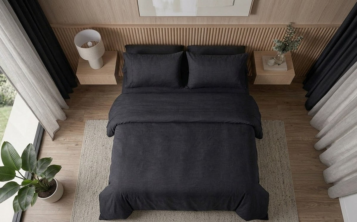 Ultra Soft Microfiber Quilt Cover Set – Wrinkle Resistant, Includes Flat Sheet & Pillowcases (All Sizes)