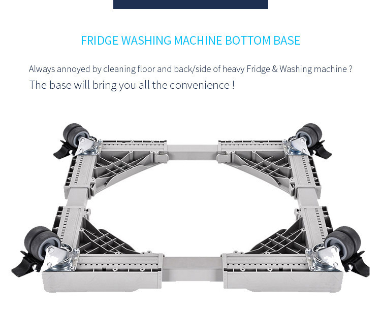 Freezer Base Bracket Stand Movable Support with Wheel Washing Machine Bracket