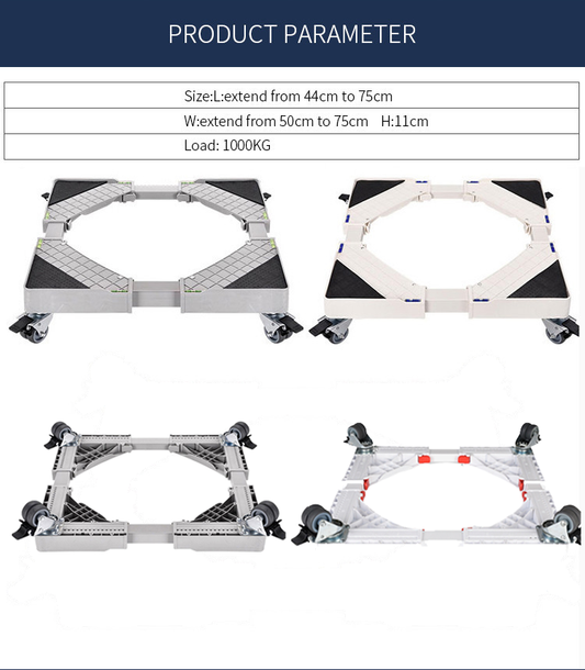 Freezer Base Bracket Stand Movable Support with Wheel Washing Machine Bracket