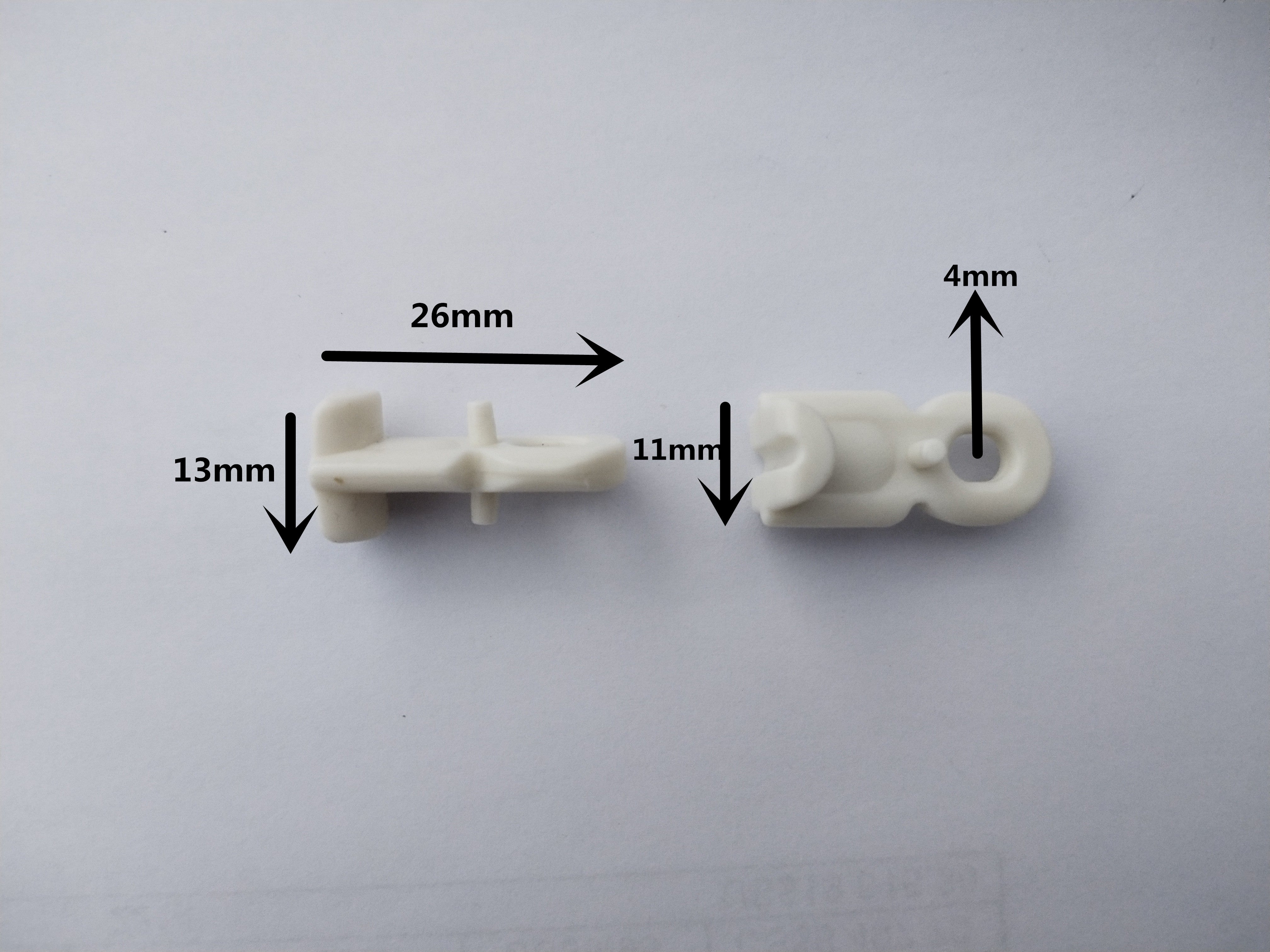20Pcs Curtain Track Gliders Accessories Rail Runner Hooks White ABS Plastic