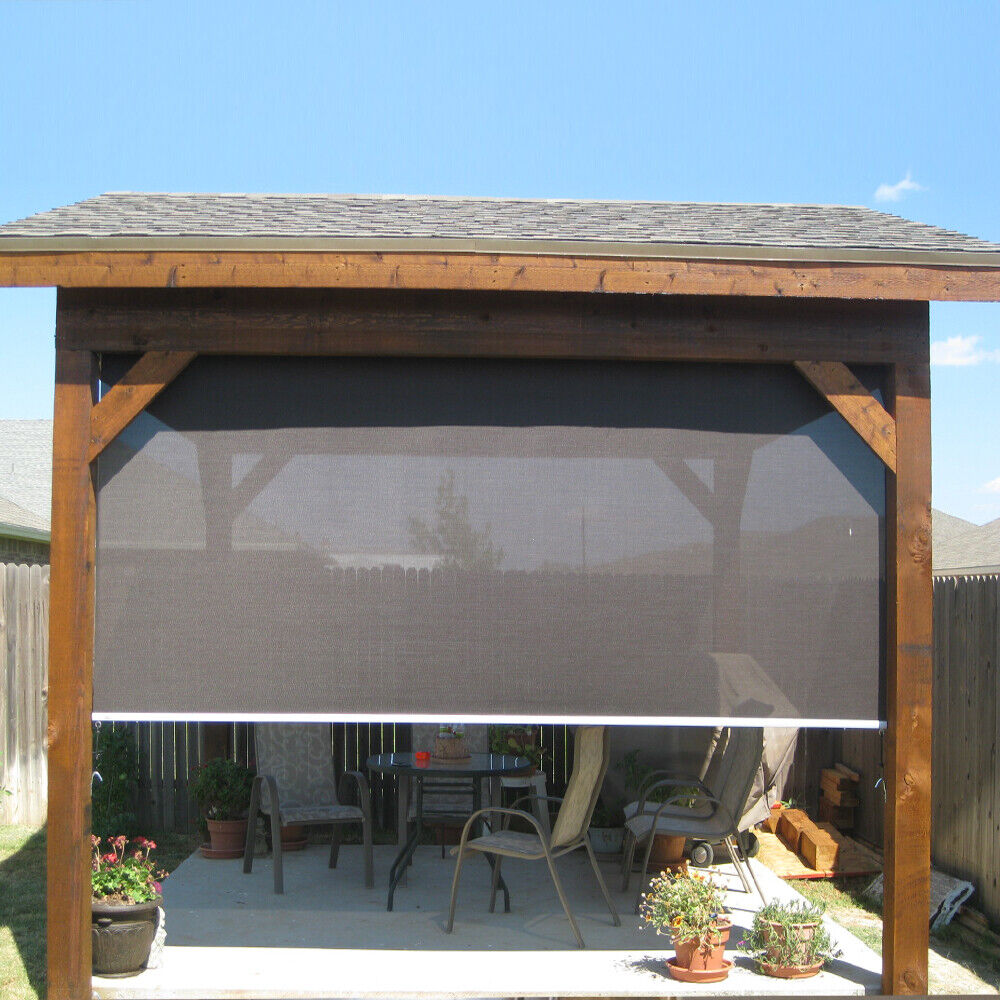 Custom Size Sunscreen Roller Blinds Sun Shade Light Filtering Made to Measure