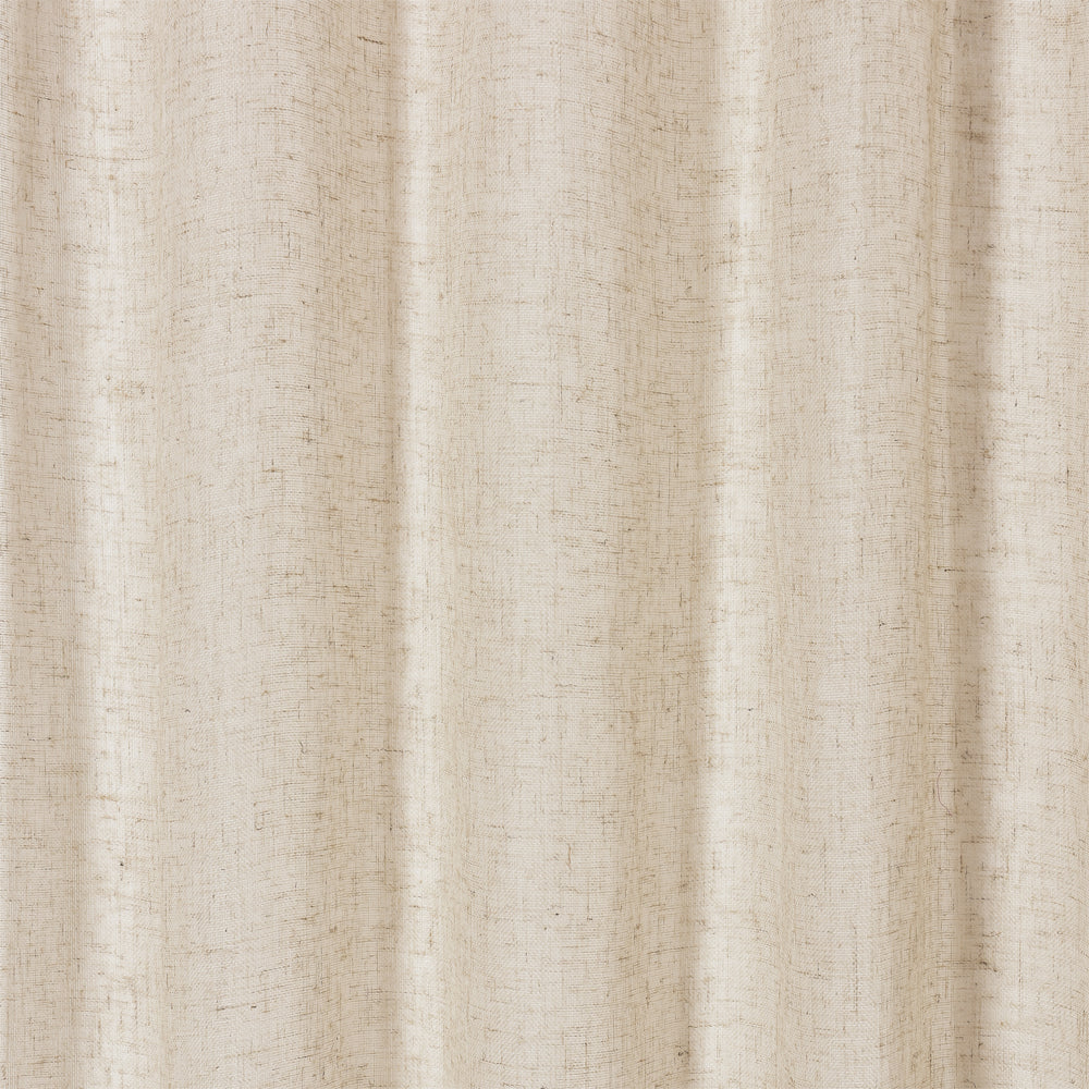 Linen Semi Sheer Curtains Tie Top  Drapes 200/213/240cm Drop 1 Panel