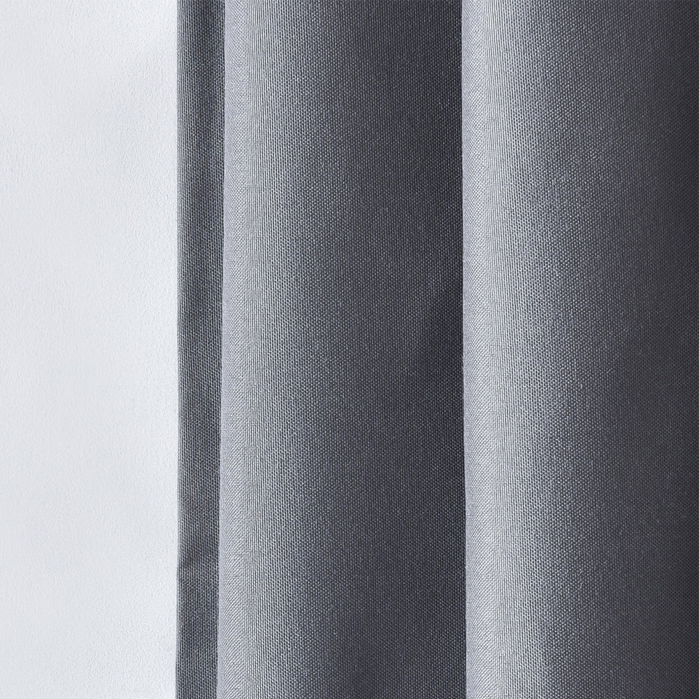 100% Blackout  Pinch Pleat Curtains Microfiber Coated Drapes Thermal Insulation Room Darkening - 2 Panels