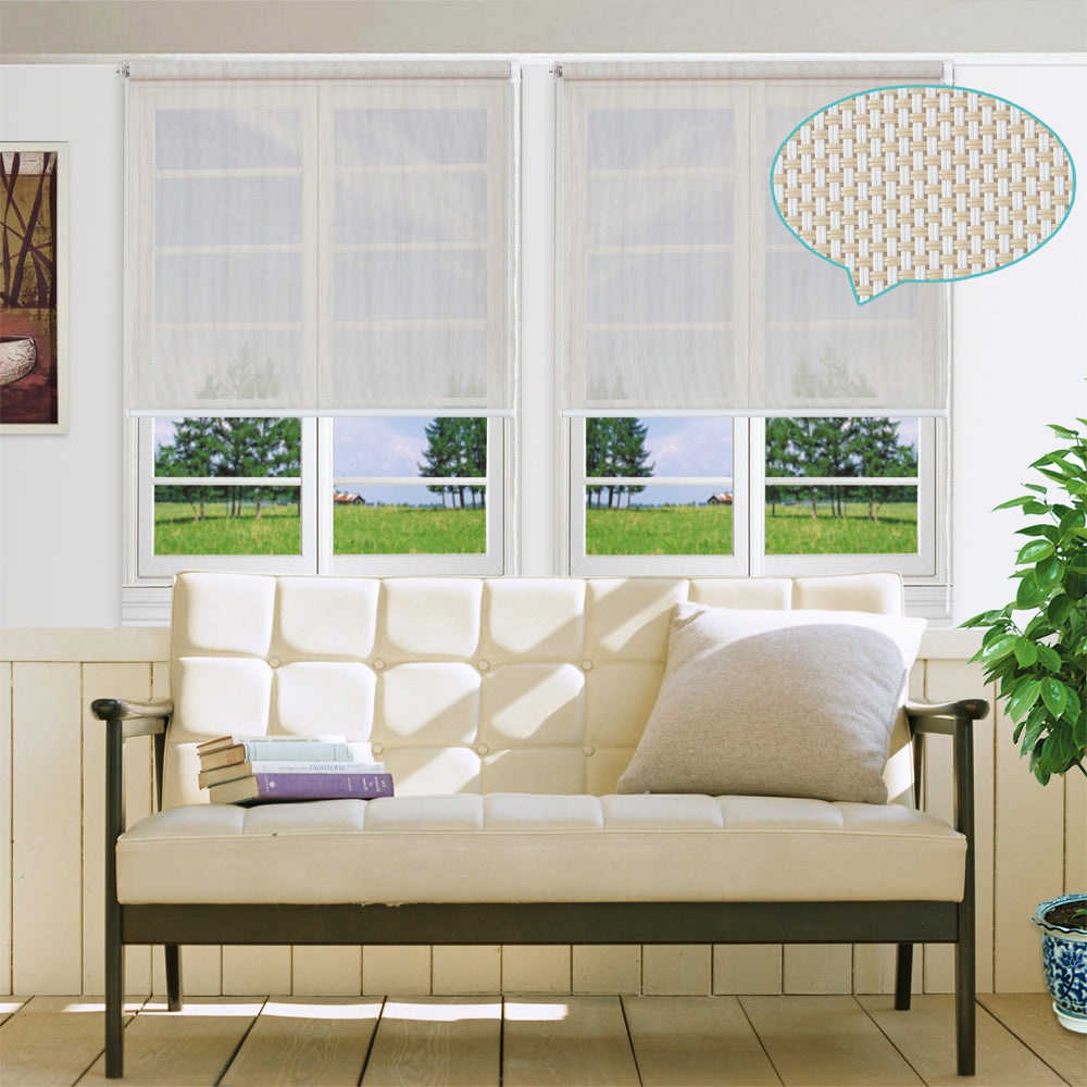 Custom Size Sunscreen Roller Blinds Sun Shade Light Filtering Made to Measure