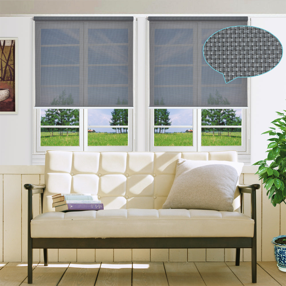 Custom Size Sunscreen Roller Blinds Sun Shade Light Filtering Made to Measure