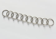 Metal Curtain Rings Silver and Black 10pcs