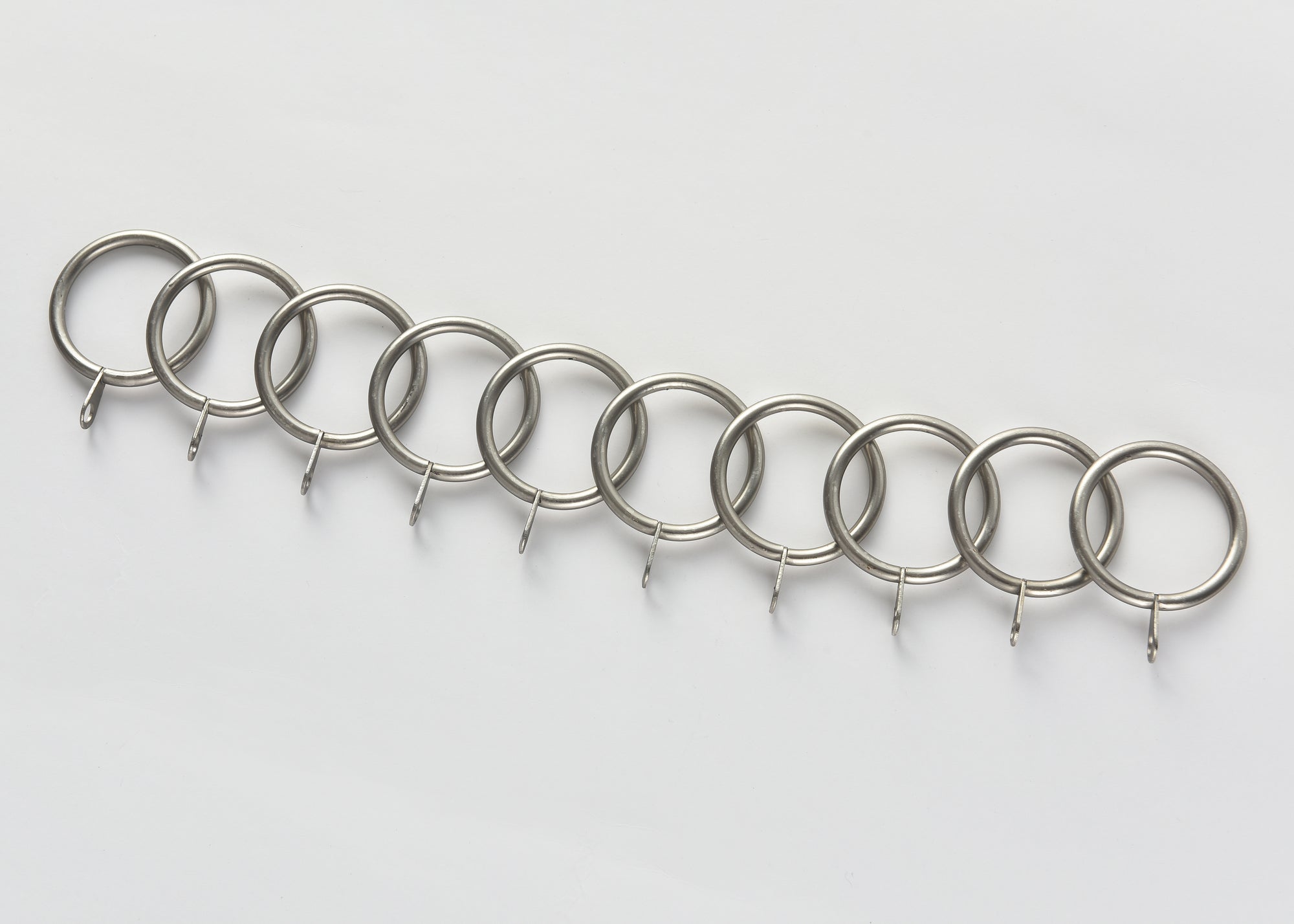 Metal Curtain Rings Silver and Black 10pcs