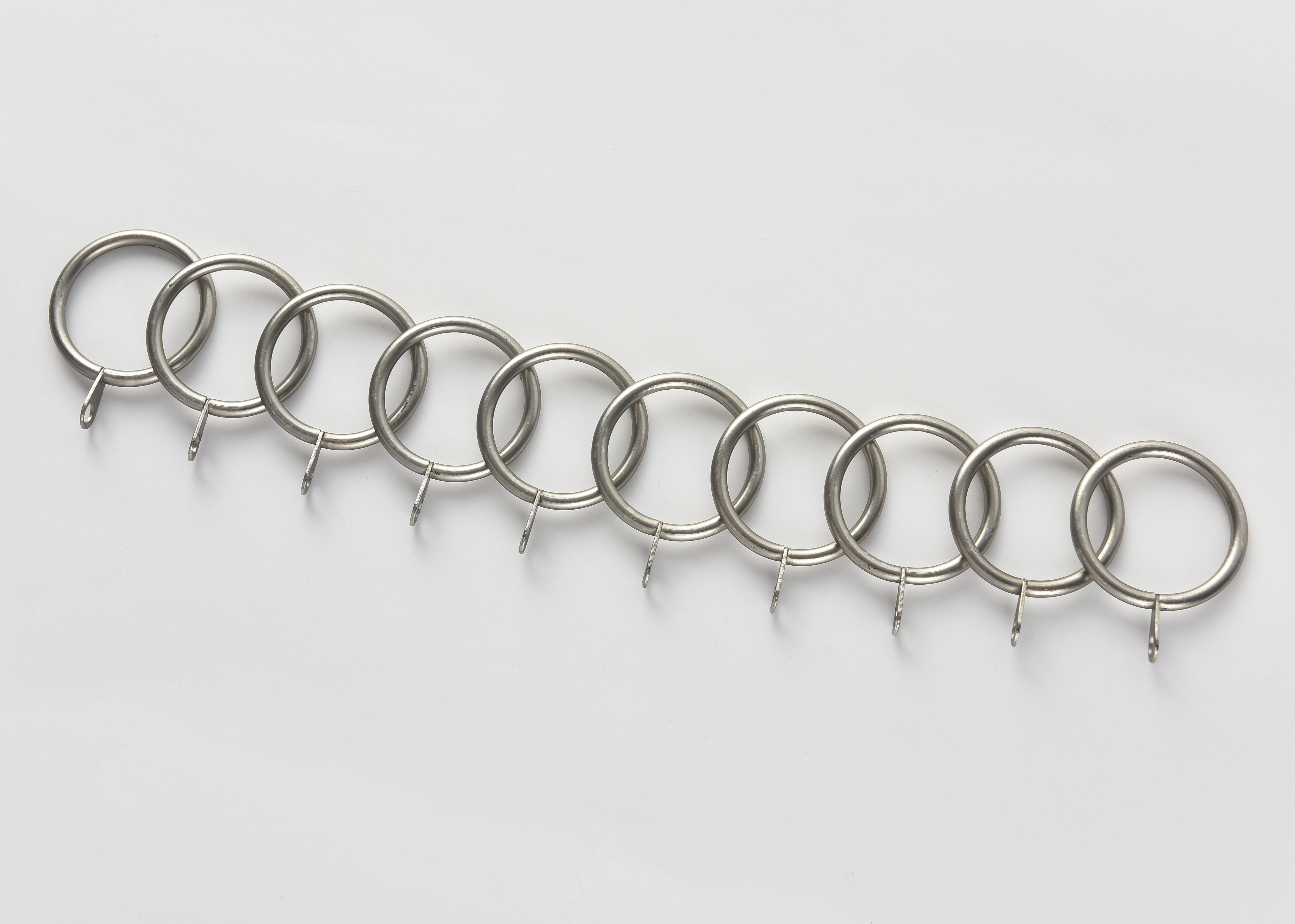 Metal Curtain Rings Silver and Black 10pcs