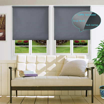 Custom Size 100% Blackout Roller Blinds Commercial Quality 6 Colours