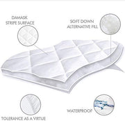 Fully Fitted Waterproof Mattress Protector – Quilted White Cover, Cot ,Single to Super King