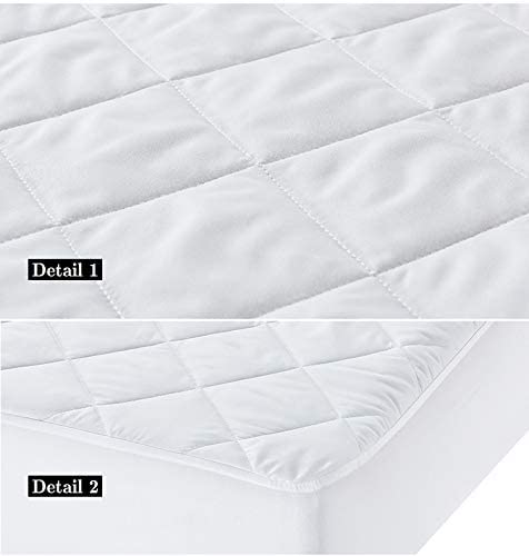 Fully Fitted Mattress Protector White Waterproof Quilted Cover Single Double Queen King Full 7 Sizes