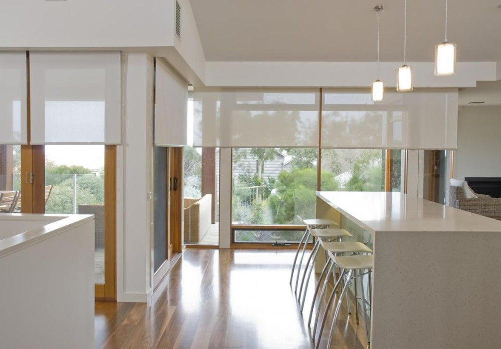Custom Size Sunscreen Roller Blinds Sun Shade Light Filtering Made to Measure