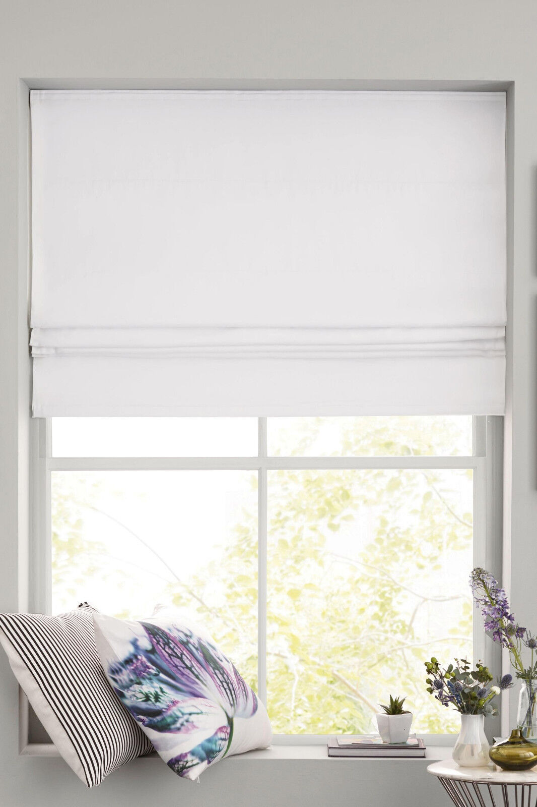 100% Blackout Roman Shade Flat Microfiber Blind Coated Thermal Insulation