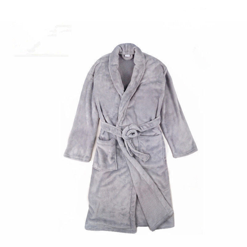 Bathrobe Dressing Gown Supersoft Coral Fleece Sleepingwear Men's Women's