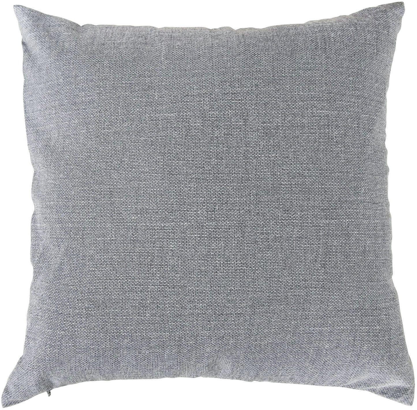 2Panels Cushion Cover Linen Look Home Decorative Couch Pillow without Filling Grey