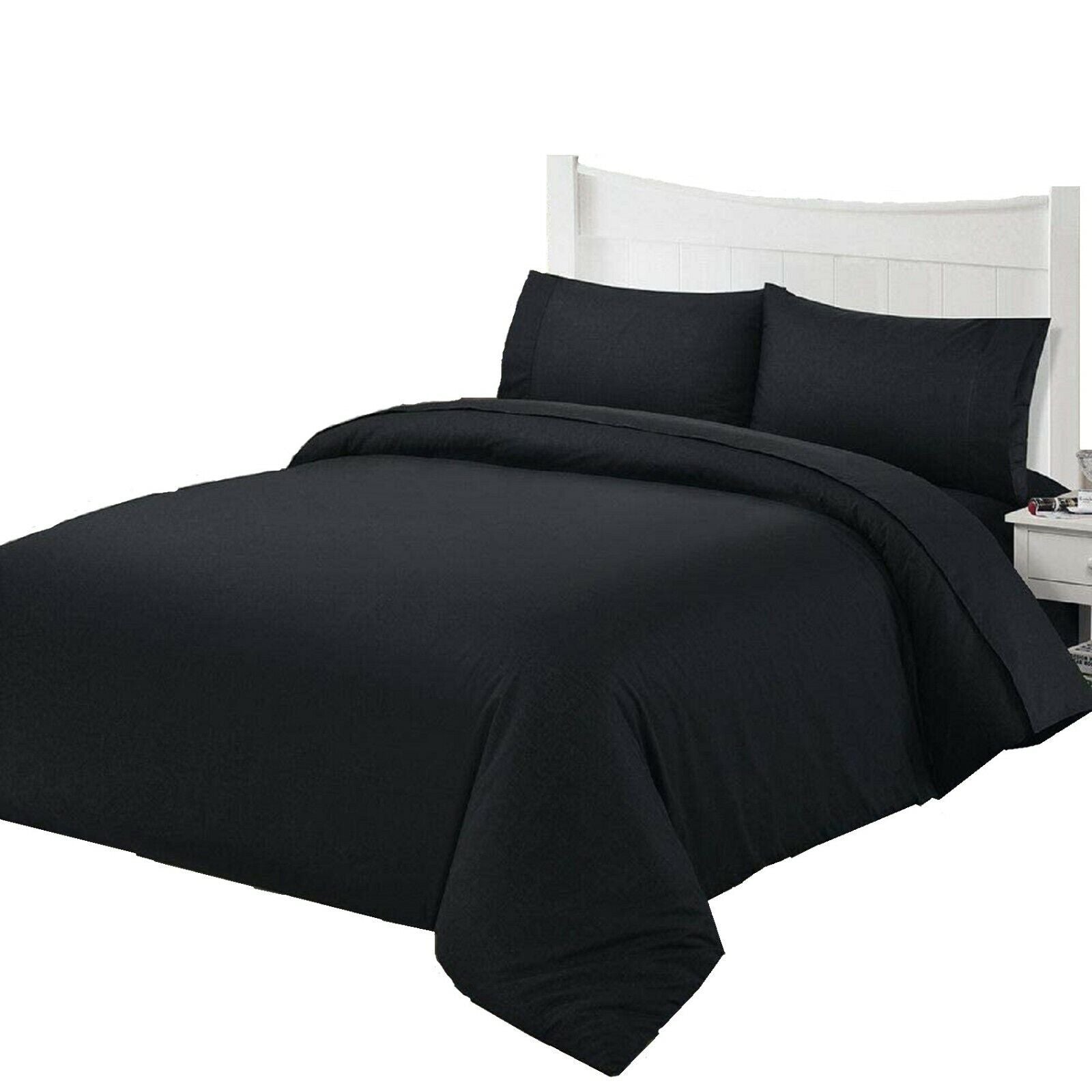 Ultra Soft Microfiber Wrinkle Resistant Quilt Cover Set with Flat Sheet & Pillowcases Single/King single/Double/Queen/King All Sizes