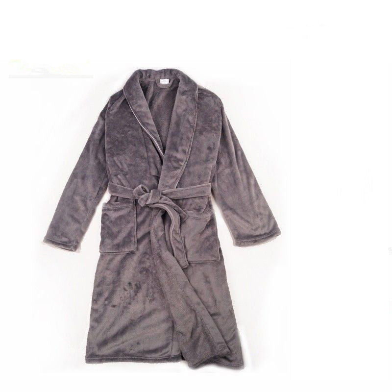 Bathrobe Dressing Gown Supersoft Coral Fleece Sleepingwear Men's Women's