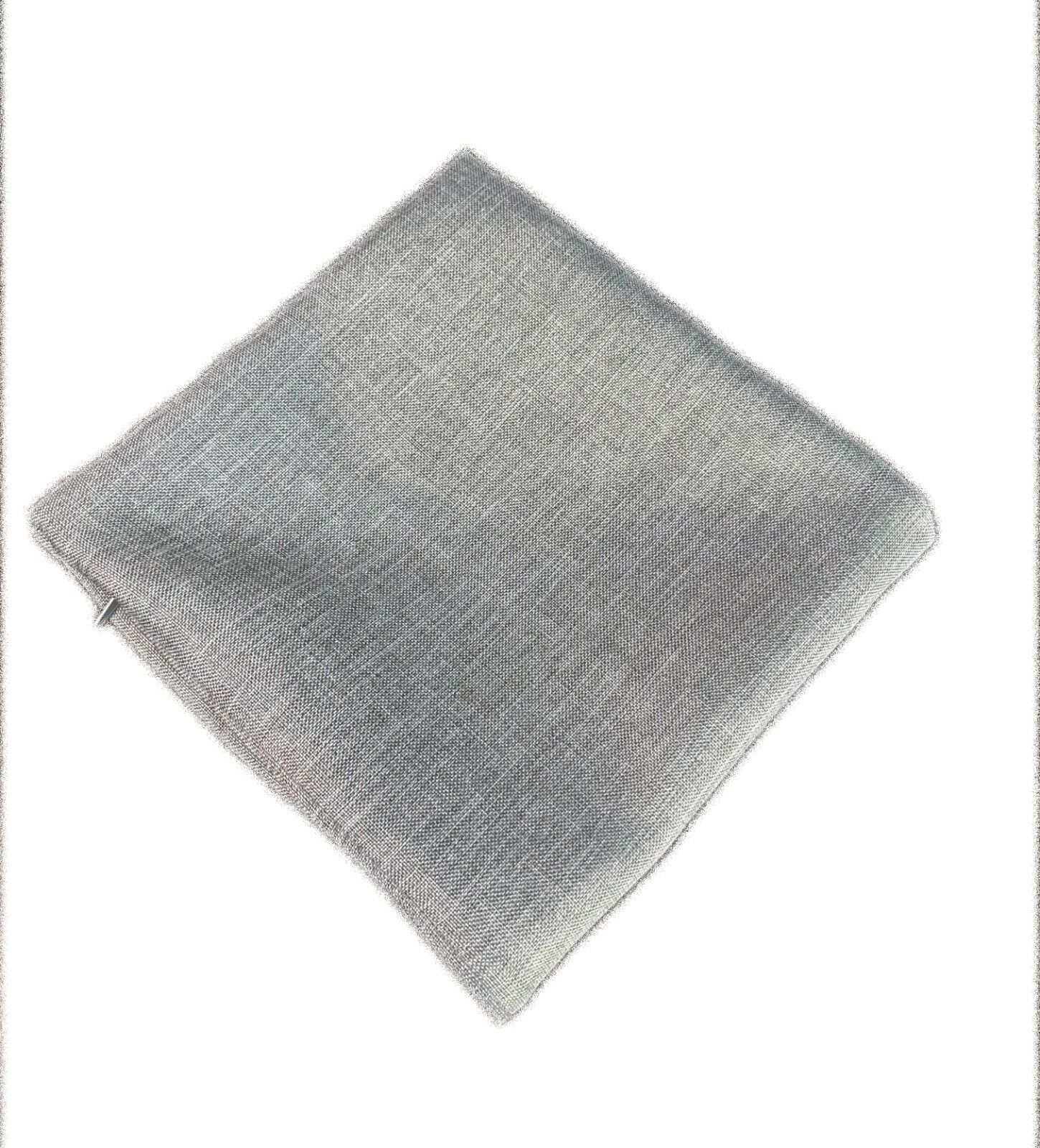 2PCS Cushion Cover Linen Look Home Decorative Couch Pillow without Filling Grey Color