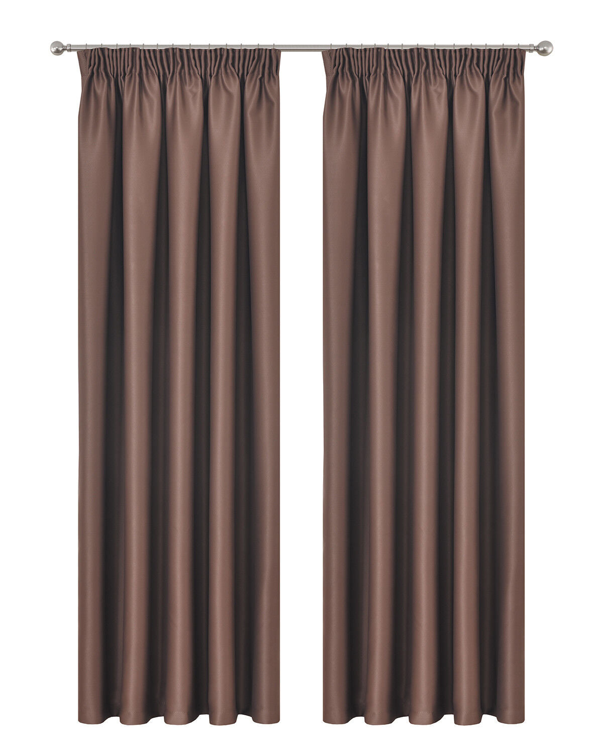 Blackout Curtains  Pencil Pleat 3-Layers Woven  Blockout  Drapes Room Darkening 213cm Drop 1 Panel