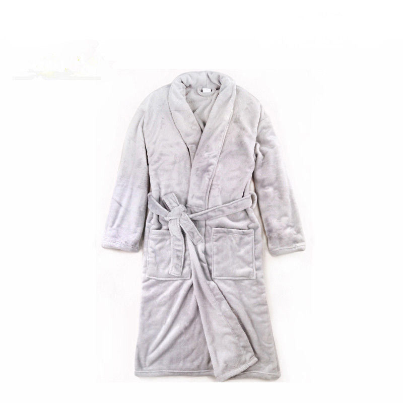 Bathrobe Dressing Gown Supersoft Coral Fleece Sleepingwear Men's Women's