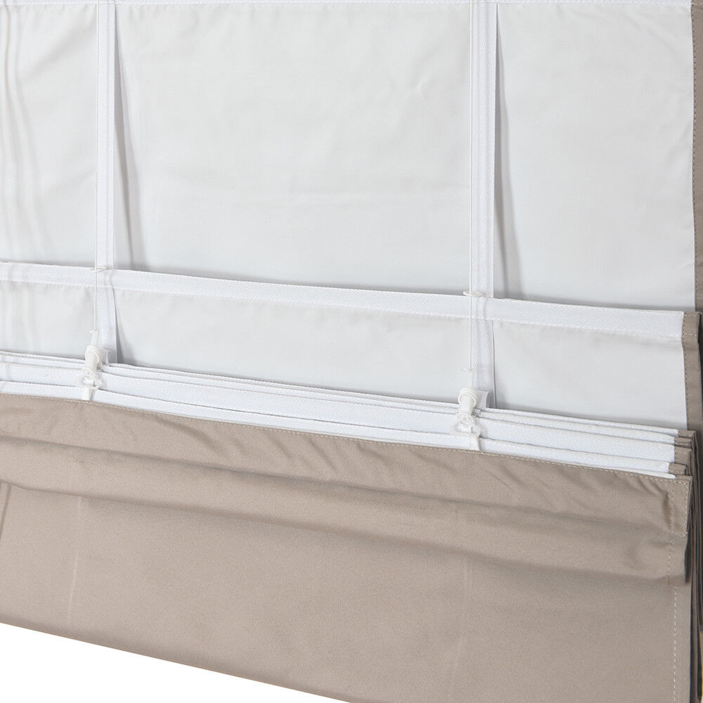 100% Blackout Roman Shade Pleated Microfiber Blind Coated Thermal Insulation