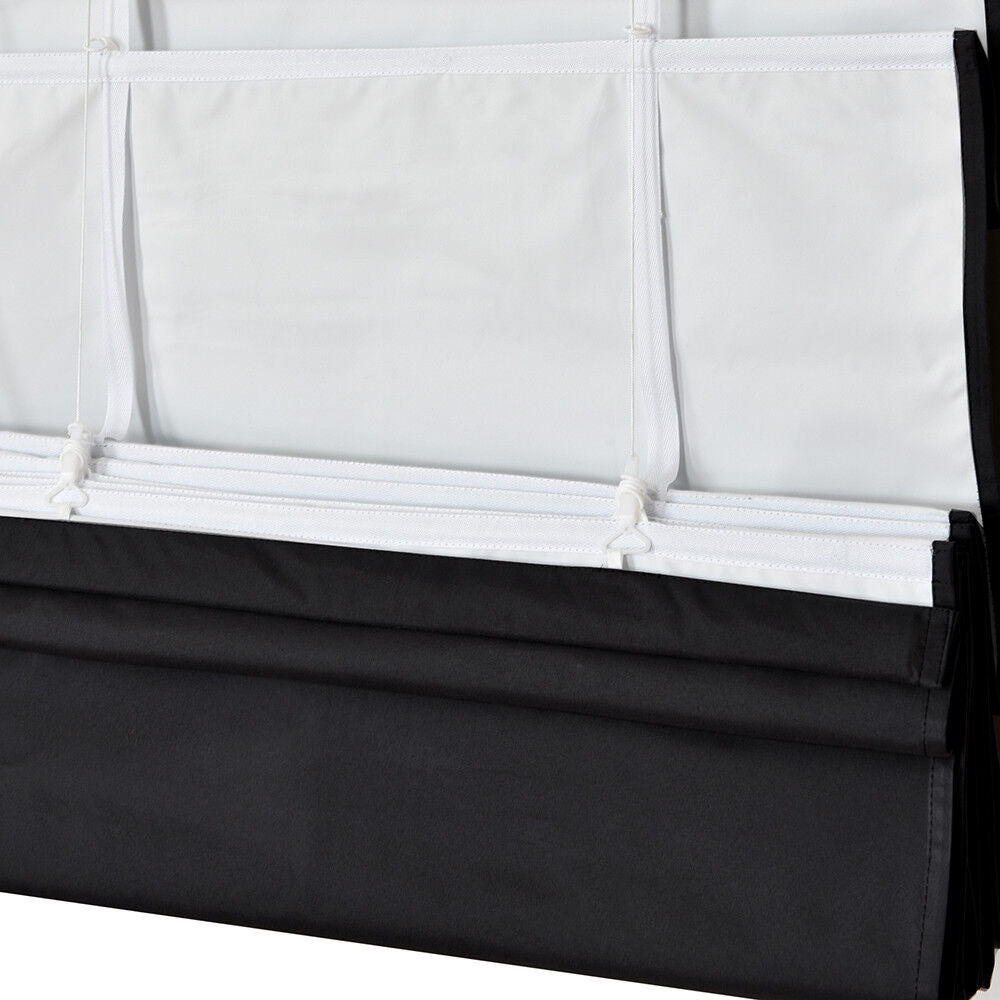 100% Blackout Roman Shade Pleated Microfiber Blind Coated Thermal Insulation