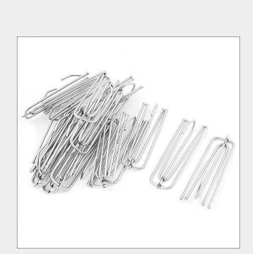 30PCS Silver Curtain hooks Stainless Steel Curtain Pleat Hook 7cm length