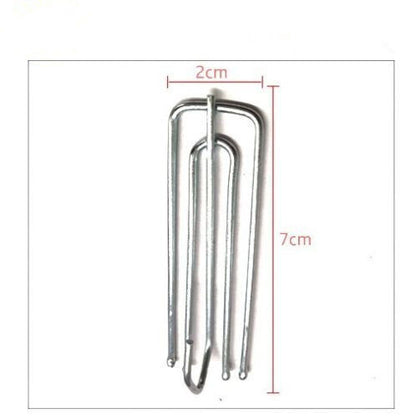 30PCS Silver Curtain hooks Stainess Steel Curtain Pleat Hook 7cm length
