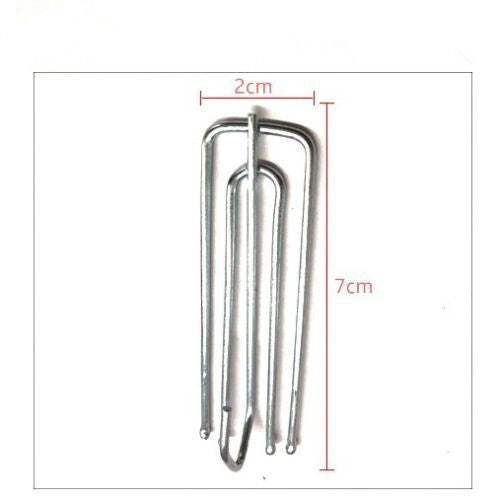 30PCS Silver Curtain hooks Stainless Steel Curtain Pleat Hook 7cm length